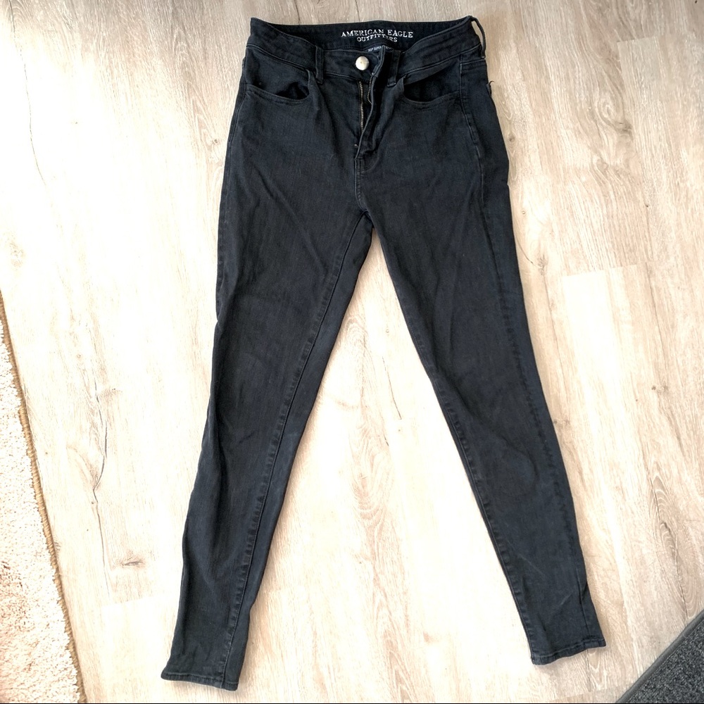 American Eagle high rise black jeggings - Size 4